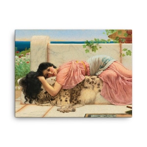 When the Heart Is Young Canvas Print: John William Godward Neoclassical Wall Art