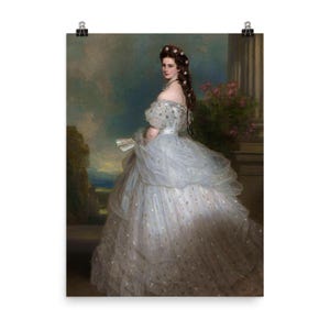 Empress Elisabeth of Austria by Franz Xaver Winterhalter Poster Print
