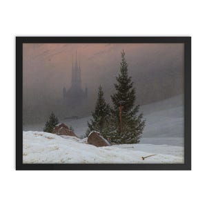 Winter Landscape by Caspar David Friedrich Framed Print | Romantic Wall Art 1811 | Fine Art Decor Gift | Ready to Hang Painting Reproduction