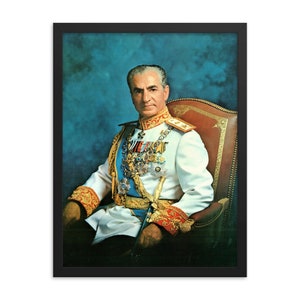 Impressão emoldurada de Mohammad Reza Pahlavi
