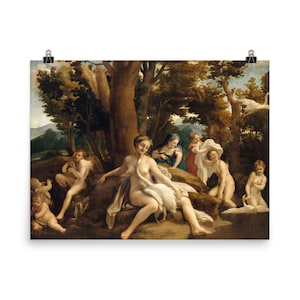 Leda and the Swan Print: Correggio Renaissance Art Masterpiece