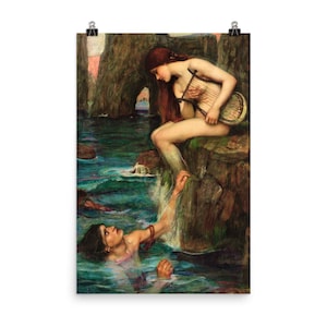 The Siren by John William Waterhouse Poster Print