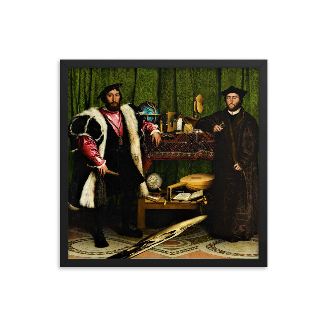 絵画「オルスバン」 ハンス・ホルバイン（子）作「大使たち」額入りプリント - Etsy 日本