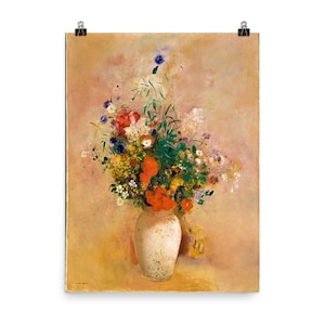 Jarrón de flores por Odilon Redon Poster Print