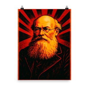 Revolutionary Peter Kropotkin Poster Print - Radical Russian Philosopher Wall Art for Anarchist Decor