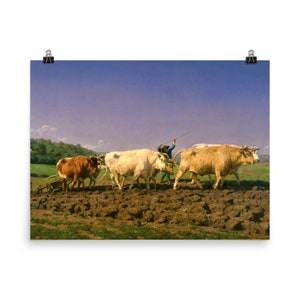 Ploughing in Nevers by Rosa Bonheur Poster Print