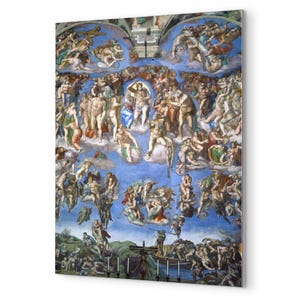 Michelangelo Last Judgment Metal Print: Sistine Chapel Masterpiece Wall Art