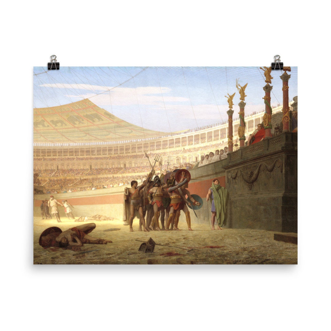 Ave Caesar Morituri Te Salutant hail Cesar by Jeanléon Gérôme Poster Print Etsy