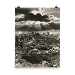 Passchendaele Battle Print: 1917 WWI Historic Wall Art