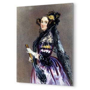 Ada Lovelace Metal Print: Women in STEM, Computer Pioneer Portrait