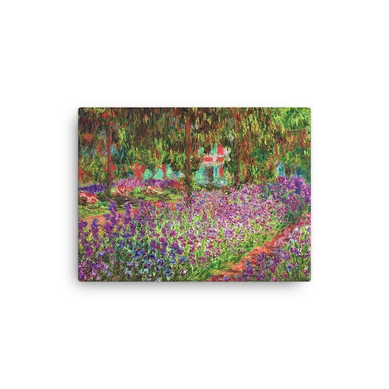 The Iris Garden at Giverny by Claude Canvas Print Canvas Wall Art