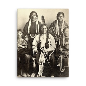 Sitting Bull and Family 1881 Canvas Print - Canvas Wall Art