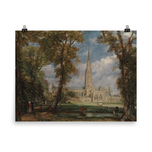 Salisbury Cathedral from the Bishop&#39;s Grounds by John Constable Poster Print