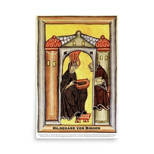 Hildegard of Bingen Poster Print — 24&quot;x36&quot; — Annotated