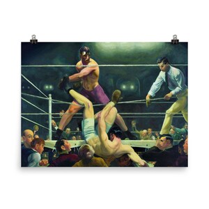 Dempsey en Firpo Door George Bellows Poster Print