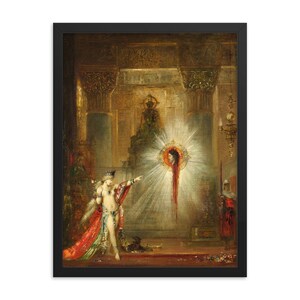 Gustave Moreau &quot;The Apparition&quot; Framed Art Print: Symbolist Gothic Wall Decor