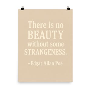 Edgar Allan Poe Quote Print: Gothic Home Decor, Literary Gift