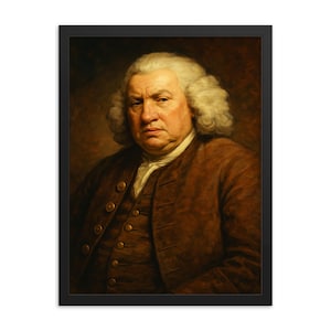 Framed Samuel Johnson Print: Literary Portrait, Classic Author Decor