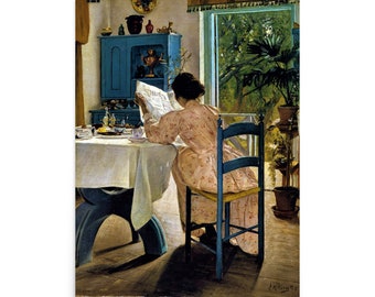 At Breakfast By Laurits Andersen Ring Poster Print