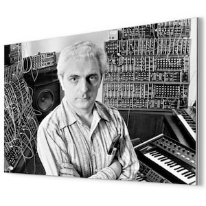 Robert Moog Metal Print: Synthesizer Pioneer Portrait Wall Art for Music Studio