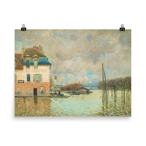 Flooding at Port-Marly by Alfred Sisley  Poster Print