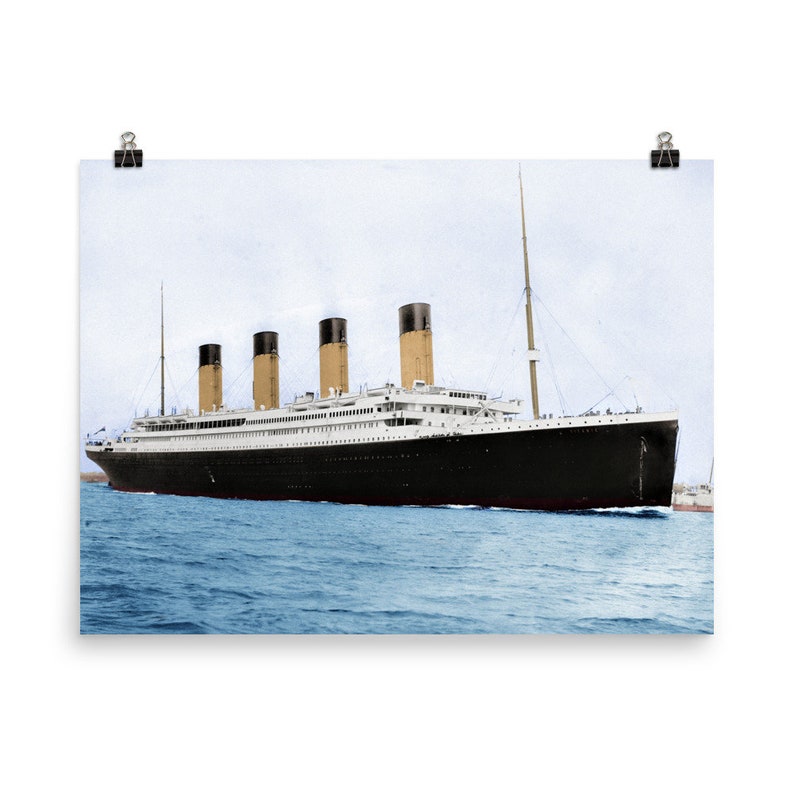 RMS Titanic in Color Poster Print