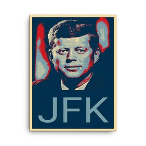 JFK Canvas Print: John F Kennedy Pop Art Iconic Presidential Wall Art