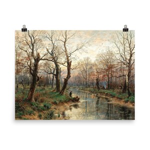 Dusk in Autumn von Hugo Darnaut 1891 Poster Druck - Vintage Wand Kunst Dekor für Zuhause oder Büro - Zeitlose Eleganz