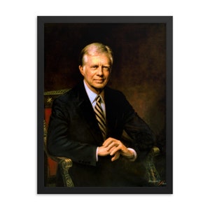 Stampa incorniciata con ritratto ufficiale di Jimmy Carter