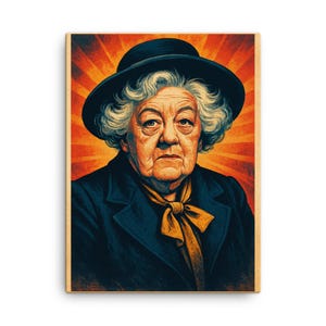 Margaret Rutherford Canvas Print – Classic Hollywood Icon Wall Art, Vintage Movie Decor, Unique Gift for Film Lovers