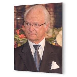 King Carl XVI Gustaf Metal Print: Modern Royal Scandinavian Wall Art