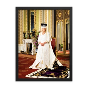 Königin Camilla offizielle Krönung Portrait Portrait Gerahmter Druck