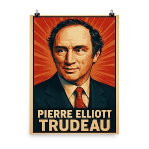 Pierre Trudeau Vintage Poster: Canadian Prime Minister Wall Art