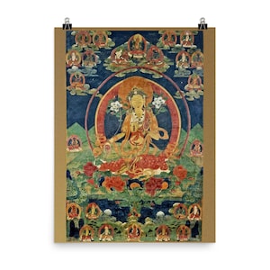 Enchanting Green Tara Poster Print - Khadiravani Thangka Art for Buddhist Meditation Wall Decor
