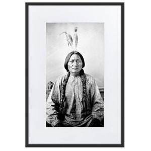Sitting Bull Portrait Framed Print with Mat