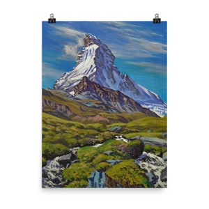 Matterhorn with Mountain Stream by Waldemar Fink Poster Print
