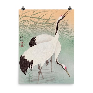 Ohara Koson Japanese Crane Print: Elegant Nature-Inspired Wall Art