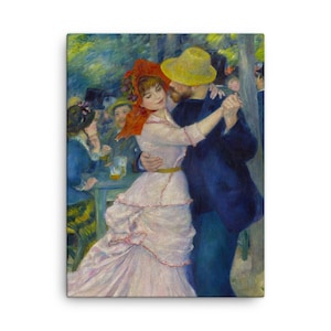 Renoir Dance at Bougival Canvas Print: Impressionist French Wall Art