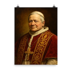 Vintage Pope Pius IX Poster: Historical Religious Wall Art
