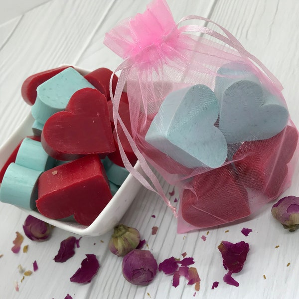 10 x Heart Shaped Guest Soaps - Choice of Fragrance - Smell Devine!