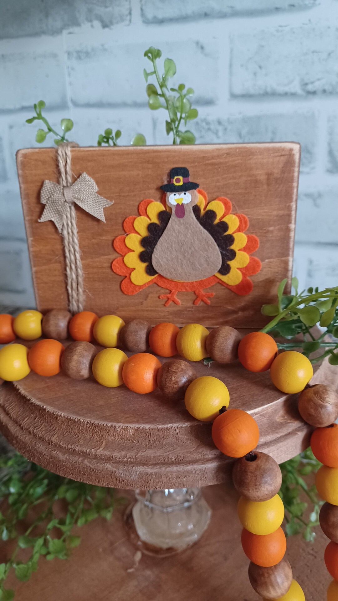 Mini Block Turkey Turkey Mini Block, Tiered Tray Decor, Farmhouse Decor, Thanksgiving ...
