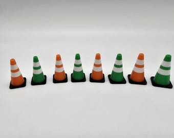 1/24th scale traffic cones for RC drifting,crawling, and racing. Sized for pushpins!