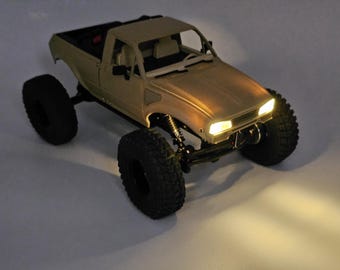 Off-White Headlight Led Kit for Injora IR60 SCX24 / TRX4m RC body and others