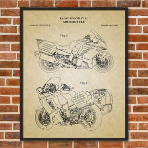 Sport Touring Bike, Kawasaki 1400GTR Poster, Motorcycle Enthusiast Gifts 02053