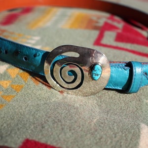 Turquoise Blue Ostrich Belt - Etsy
