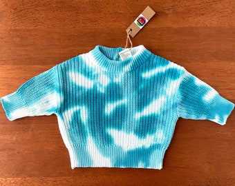 Baby/Newborn Tie Dyed Blue Jumper, Size 000 (0-3 months), Tie Dye Baby Shower Gifts