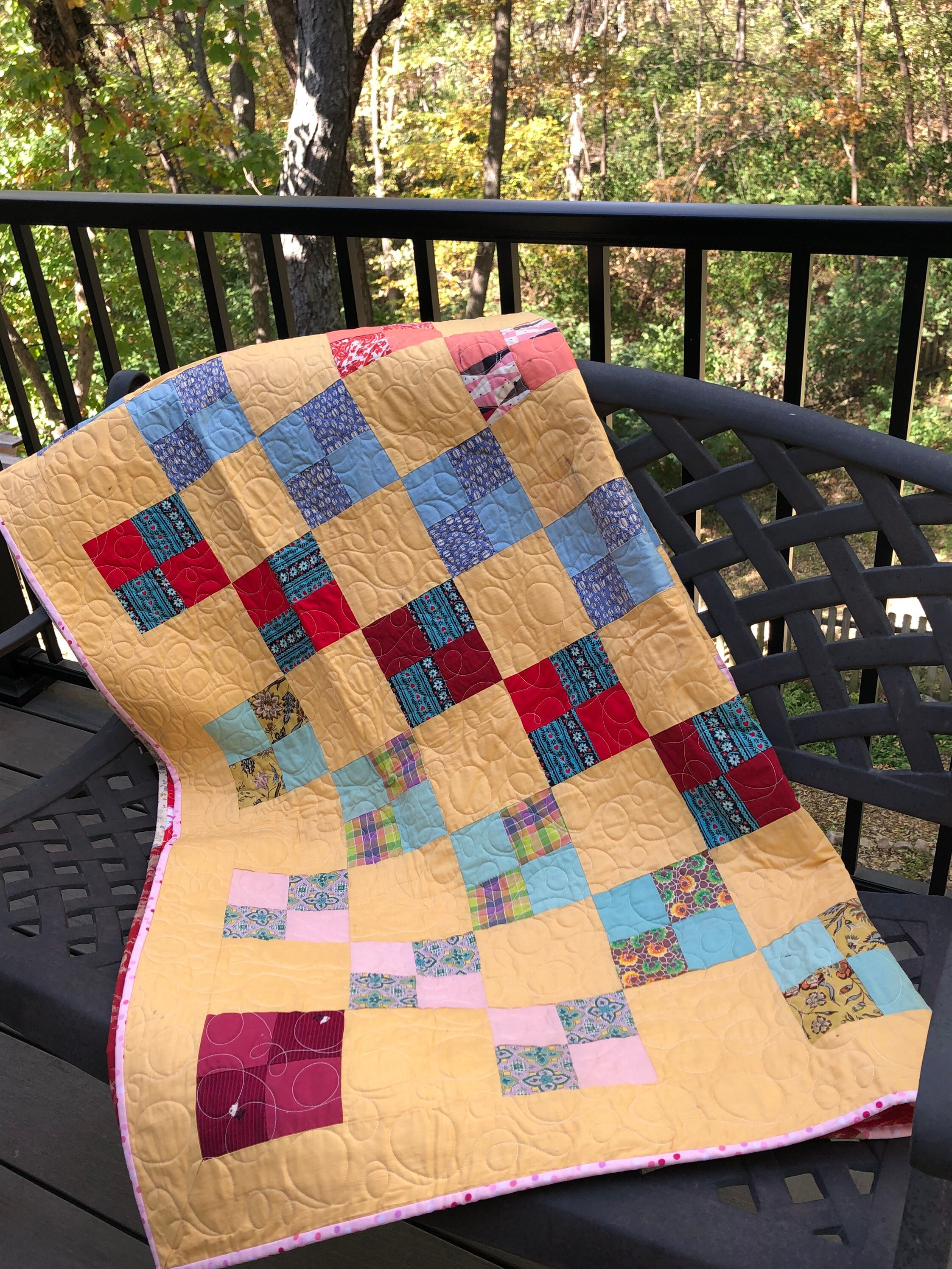 Vintage Four Patch Quilt Etsy