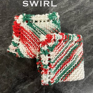 Hand Knit Dish Cloth SET OF 2 image 2