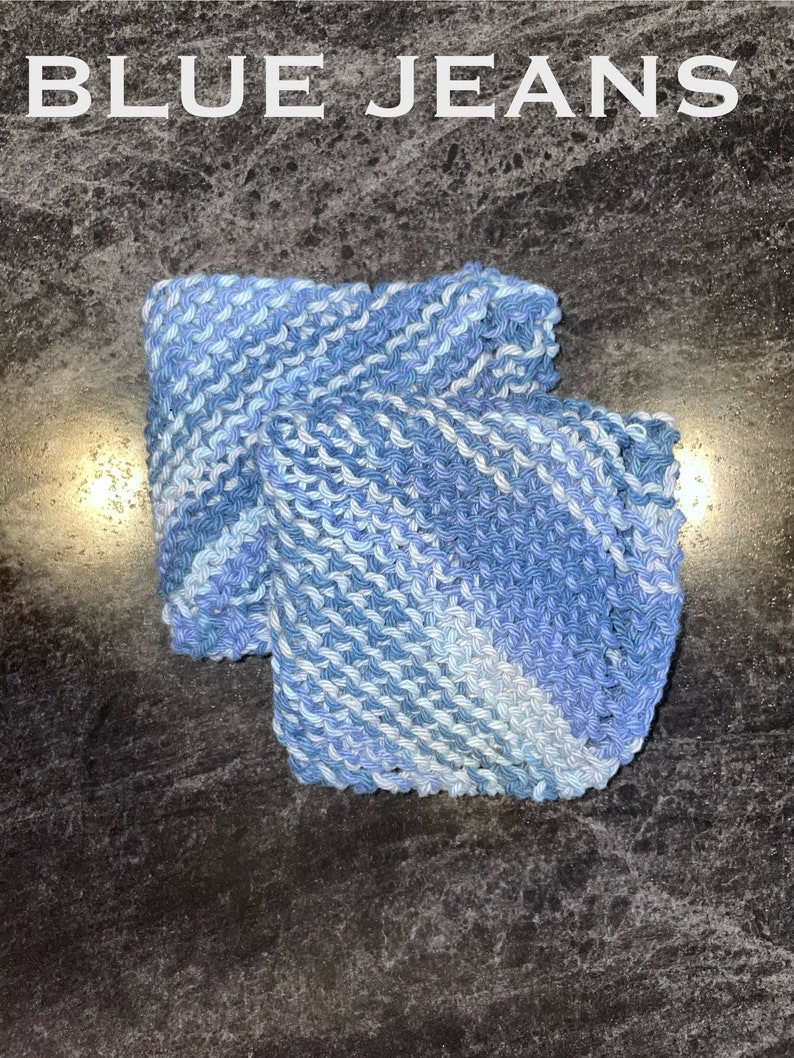 Hand Knit Dish Cloth SET OF 2 image 7