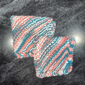 Hand Knit Dish Cloth SET OF 2 image 4